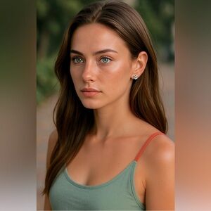 Silver floral cut flower earrings w/14kt gold butterfly posts 🩶🩶🌺